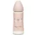Biberon din sticla cu tetina rotunda din silicon cu 3 fluxuri pisica roz Hygge Suavinex 240 ml