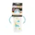 Biberon gat larg cu manere 270 ml cu tetina silicon 3+ Minut Baby turcoaz