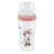 Biberon polipropilena cu tetina silicon si control de temperatura Nuk PM 260 ml 3 luni + M Minnie Red