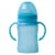 Biberon termo din sticla acoperita de silicon cu indicator de temperatura Bo Jungle 150 ml albastru