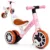 Bicicleta 2 in 1 cu pedale detasabile 2 ani+ Ecotoys Roz greutate admisa 30 kg