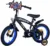 Bicicleta EL Batman 14 inch ND pentru copii cu varsta cuprinsa intre 3,5 si 5 ani, cu o inaltime intre 98 la 110 cm, frana de mana fata, frana de picior spate, stopuri reflectorizante, roti ajutatoare