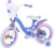 Bicicleta EL Disney Frozen 14 inch ND pentru copii cu varsta cuprinsa intre 3,5 si 5 ani, cu o inaltime intre 98 la 110 cm, frana de mana fata, frana de picior spate, stopuri reflectorizante, roti ajutatoare