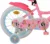 Bicicleta EL Disney Princess 16 inch cu frana spate butuc, roti gonflabile din cauciuc, cosulet, roti ajutatoare, scaun si ghidon ajustabile