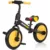 Bicicleta copii 2 in 1 Chipolino Max Bike yellow 10 inch, de la 3 ani si greutatea de pana la 25 kg, sezut confortabil, reglabil pe inaltime, pedale si roti ajutatoare detasabile, scaun reglabil de la 32-40 cm