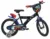 Bicicleta copii Denver Avengers 16 inch, varsta 4,5 si 6,5 ani, inaltimea 105-125 cm, frana de mana pe ambele roti, scaun si ghidon ajustabile, roti ajutatoare detasabile, suport si sticla de apa, clopotel pe ghidon