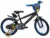 Bicicleta copii Denver Batman 16 inch, varsta 4,5-6,5 ani, inaltimea 105-125 cm, frana de mana pe ambele roti, scaun si ghidon ajustabile, roti ajutatoare detasabile, suport si sticla de apa, clopotel pe ghidon