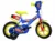 Bicicleta copii Dino Bikes Pompierul Sam 12 inch, varsta 3-4 ani, inaltimea 87-110 cm, frana de mana pe roata din fata, roti din cauciuc EVA, aparatoare lant, recipient pentru apa