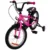 Bicicleta copii Omega Master 16 inch roz, varsta 4-6 ani, inaltimea 104-122 cm, frana de mana pe ambele roti, scaun si ghidon reglabile pe inaltime, roti ajutatoare detasabile