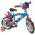 Bicicleta copii Toimsa Superman 14 inch, cu roti ajutatoare si sticluta de apa cu suport, scaun si ghidon reglabile pe inaltime, frana de mana pe ambele roti, anvelope cu profil gros