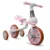 Bicicleta copii cu roti ajutatoare Ecotoys LC-V1311 roz, de la 2 ani pana la 20 kg, inaltime ajustabila sa 33-36cm, poate fi folosita in 4 configuratii