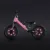 Bicicleta copii fara pedale Balance bike QPlay Spark Roz 12 inch, de la 3 ani pana la 30 kg, iluminare LED la roti, ghidon ajustabil cu mansoane anti-alunecare, sa ajustabila pe inaltime, roti de cauciuc