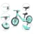 Bicicleta copii fara pedale Byox Go On turquoise 12 inch, roti din spuma EVA, scaun reglabil 32-41 cm, cadru din aliaj de magneziu, roti din spuma rezistenta, greutate maxima 30 kg
