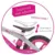 Bicicleta copii fara pedale Chillafish BMXie 02 Pink cu suport pentru picioare si frana integrata, varsta 2-5 ani, scaun reglabil de la 32 la 39 cm, anvelopele RubberSkin