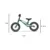 Bicicleta copii fara pedale Lionelo Bart Air green forest 12 inch, cu roti gonflabile, constructie din magneziu, greutate foarte mica, scaun si ghidon reglabile pe inaltime, greutate maxima suportata 30 kg