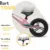 Bicicleta copii fara pedale Lionelo Bart Tour Pink Bubblegum 12 inch, usoara, ghidon reglabil, scaun reglabil de la 36-43 cm, cadru magneziu, proprietati de amortizare, roti spuma PU, maner de transport, de la 2 ani
