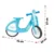 Bicicleta copii fara pedale Pilsan Retro Blue, scaun reglabil in 3 pozitii, sarcina maxima 30 kg, de la 2 ani, roti din cauciuc EVA