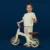Bicicleta copii fara pedale Qplay Tech Air alb 10 inch, scaun si ghidon ajustabile, de la 3 ani pana la greutate maxima suportata 30 kg, roti cauciuc gonflabil
