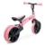 Bicicleta copii fara pedale Yvolution Y Velo Junior pink 9 inch, roti duble spate, varsta 18 luni-3 ani, scaun si ghidon reglabile in inaltime, greutatea maxima a copilului 20 kg