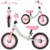 Bicicleta de echilibru fara pedale pentru copii, Ikonka, cu Ghidonul si Saua reglabile in inaltime, greutate redusa 1.8 kg, Trike Fix Balance Pink