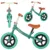 Bicicleta de echilibru fara pedale pentru copii, Ikonka, cu Ghidonul si Saua reglabile in inaltime, greutate redusa 1.8 kg, Trike Fix Balance Turcoaz