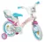 Bicicleta fetite Toimsa Hello Kitty 16 inch, cu roti ajutatoare si cosulet, de la 5 ani, inaltimea recomandata 110-120 cm, cos frontal si scaun pentru papusa, frana de mana pe ambele roti