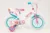 Bicicleta fetite cu roti ajutatoare si cosulet Paw Patrol Girl 14 inch, varsta 3-6 ani sau cu inaltimea pana la 110 cm, frana de mana pe ambele roti, scaun si ghidon reglabile pe inaltime, cosulet accesorii