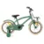 Bicicleta pentru copii Procart Verde 16 inch, reglabila pe inaltime, v-brake, cadru otel, roti ajutatoare, far si stop
