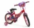 Bicicleta pentru copii Toimsa Miraculous Violet 16 inch cu roti ajutatoare, suport si sticla de apa, frana pe janta fata, frana cu tambur spate, ghidon reglabil pe inaltime, inaltime copil recomandata 110-120 cm