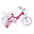Bicicleta pentru fete 14 inch Byox Flower roz si alb cu roti ajutatoare