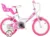 Bicicleta pentru fetite Dino Bikes 14 inch 144RN, varsta 4-7 ani, inaltimea recomandata 95-115 cm, cu roti ajutatoare, frana pe ambele roti, aparatoare lant