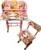 Birou pentru copii Novokids My first desk Roz Princess din MDF, cu jucarii interactive, dimensiuni 68x43x65, cadru metalic