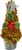 Brad artificial de Craciun Novokids Mini Christmas Tree Auriu pentru casa si birou, Cu decoratiuni si suport incluse, Inaltime 35 cm