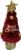 Brad artificial de Craciun Novokids Mini Christmas Tree Rosu pentru casa si birou, Cu decoratiuni si suport incluse, Inaltime 35 cm
