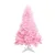 Brad artificial, roz, inaltime 200 cm, suport alb, ramuri flexibile