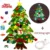 Brad de Craciun din Fetru in 2 culori 100×70 m 32 decoratiuni si banda Led inclusa Bambinice