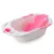 Cadita bebelusi Little Mom Angel Pink cu reductor detasabil ergonomic cu fixare in ventuze inclus, echipata cu manere antiderapante, Dop de scurgere, 88 x 51 x 22 cm