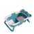 Cadita bebelusi ultrapliabila Little Mom Bear Green, cu pernuta moale detasabila, termometru incorporat, display digital,suport cap de dus, sistem de agatare, dop pentru evacuarea apei, material Non-Toxic, 0-24 Luni