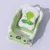 Cadita bebelusi ultrapliabila Little Mom Grey Frog, cu pernuta moale detasabila, termometru display digital,suport cap de dus, dop pentru evacuarea apei, material Non-Toxic, 0-36 Luni