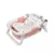 Cadita bebelusi ultrapliabila Little Mom Pink, cu pernuta moale plutitoare, termometru incorporat, display digital, cu dop pentru evacuarea apei, suport cap de dus, antiderapant, material Non-Toxic, 0-36 Luni