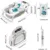 Cadita bebelusi ultrapliabila Little Mom Turtle Blue, pernuta moale detasabila,termometru incorporat,display digital,suport dus, sistem de agatare, dop pentru evacuarea apei, material Non-Toxic, 0-36 luni
