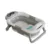 Cadita bebelusi ultrapliabila Little Mom Turtle Grey, pernuta moale detasabila,termometru incorporat,display digital,suport dus, sistem de agatare, dop pentru evacuarea apei, material Non-Toxic, 0-36 luni