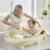 Cadita cu suport anatomic Hippo verde eco, designul usor si compact, cu dop de scurgere , 6 luni+