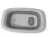 Cadita pliabila pentru copii, Little Mom, cu picioruse si baza antiderapante, dimensiune 80 x 48 x 21 cm, Baby Swim Grey