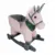 Calut balansoar interactiv pentru copii Matadi, prevazut cu roti, spatar si efecte sonore realiste, realizat din plus pink unicorn, dimensiune 65 x 50 x 36cm