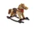 Calut balansoar pentru copii Novokids Rocking Horse Beige din plus, cu melodii, roti, platforma detasabila, functie trotineta fara pedale, dimensiuni 74x37x64 cm, greutate suportata 50 kg