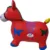 Calut de sarit gonflabil Novokids Jumping Donkey cu Sunete si lumini, Dimensiuni 55X50X25 cm, Pentru interior si exterior, Maxim 50 kg, Rosu