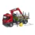 Camion cu macara si 3 lemne Bruder Mercedes Benz Arocs