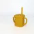 Cana cu pai si capac din silicon Coccorito Yellow 180 ml