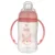 Cana de tranzitie cu duza silicon si manere Canpol 6 luni + 320 ml Roz